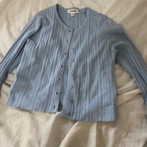 Garage Blue Button Up Cardigan
